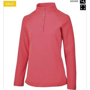 Charles River Apparel Women’s Falmouth Pullover- Salmon- Size Large- NWT